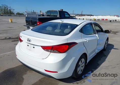2016 Hyundai Elantra Se from USA, damaged, VIN 5NPDH4AE1GH673257